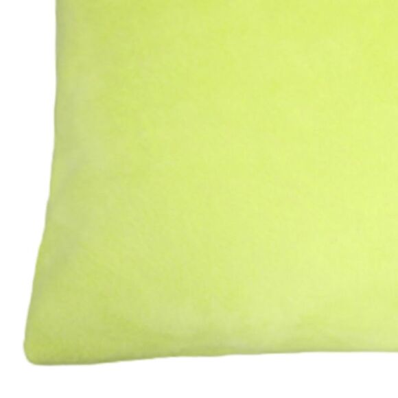 80/20 Viscose Velvet Soft Throw Pillow Cover Square 18" x 18" Chartreuse - Picture 4 of 5